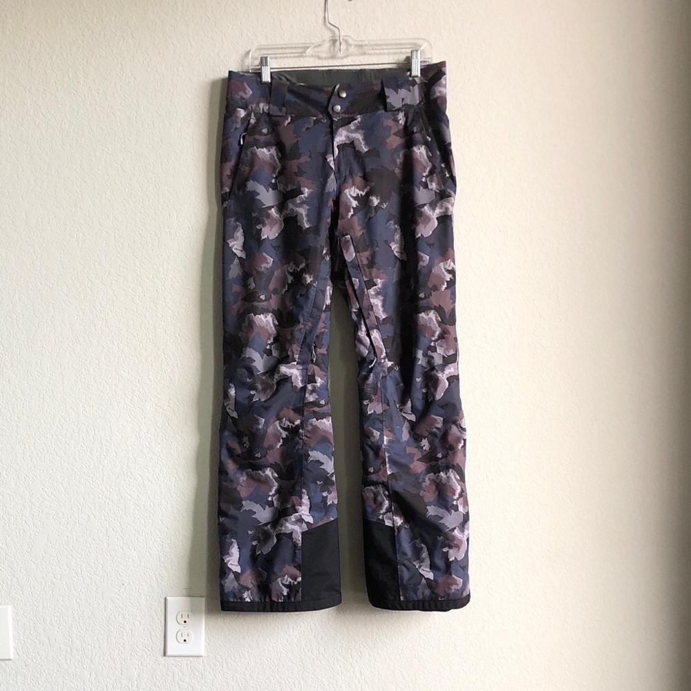 Patagonia Womens Snowbelle Insulated Snow Pants Blue Camo Medium 31150